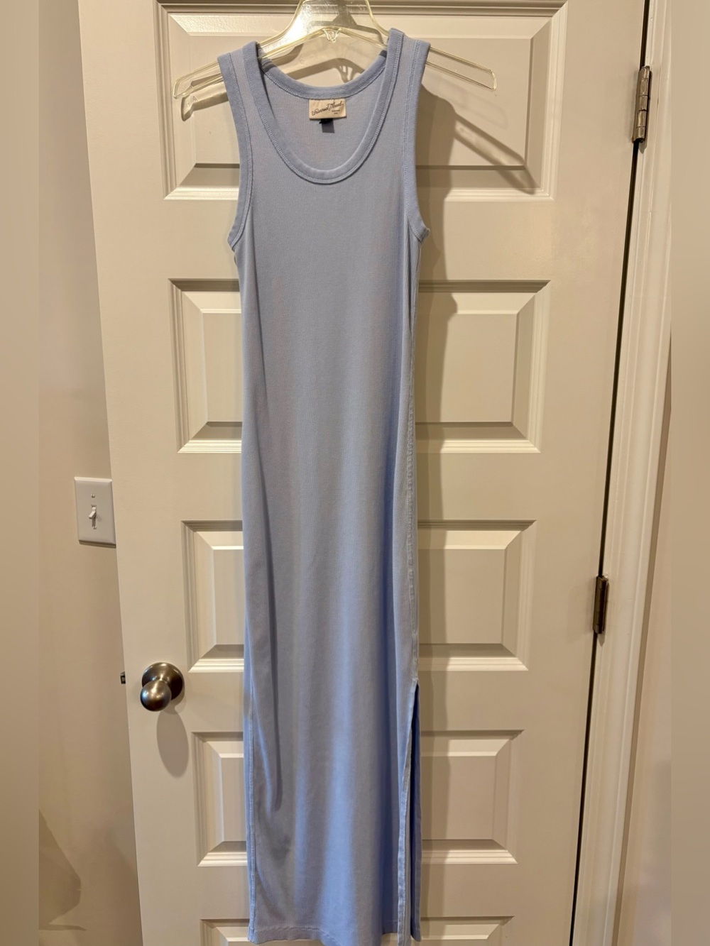 Universal Thread Light Blue Ribbed Tank Maxi Dress